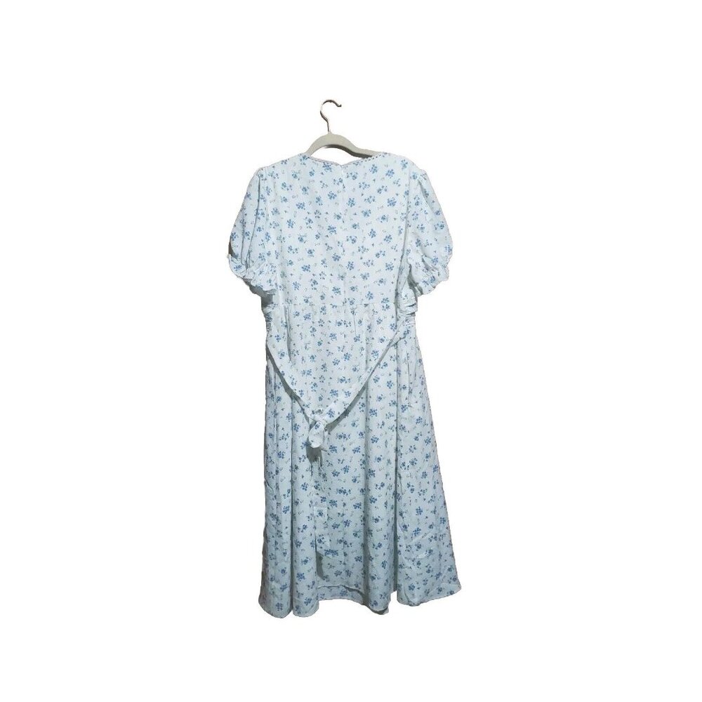 Women Summer Victorian Square Neck Floral Dress Cottagecore Dress W/ Pockets XL - Picture 6 of 6